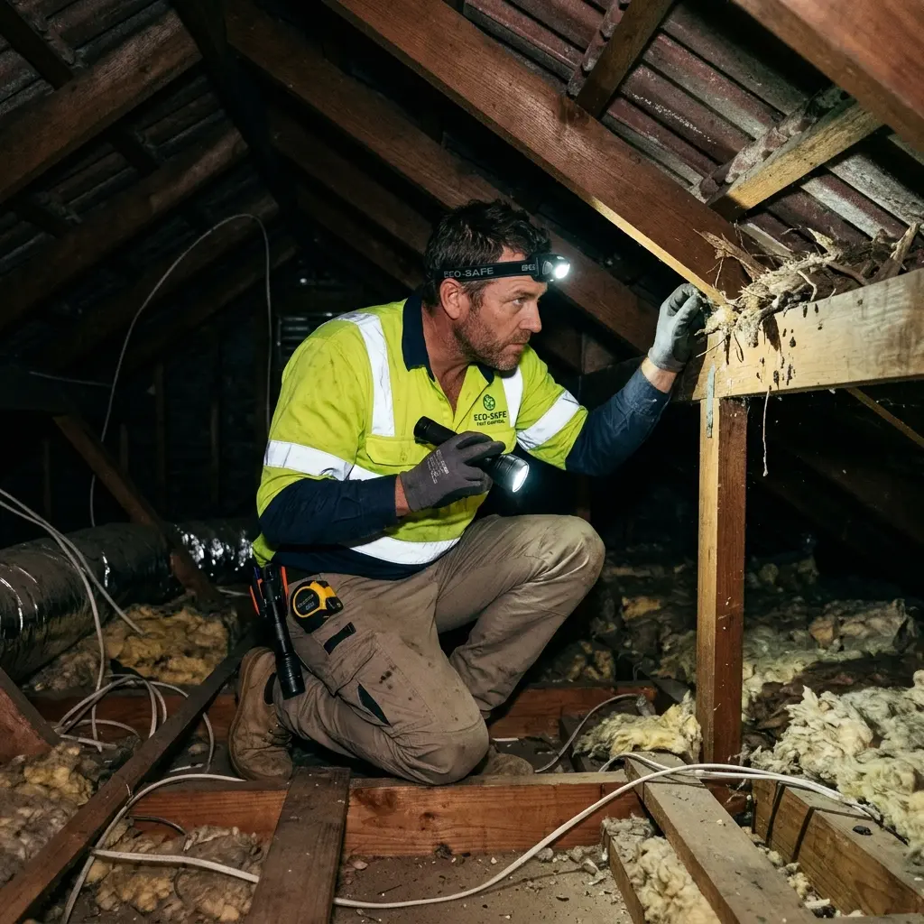 Technician locating dead rodents inside a Richmond wall cavity with detection equipment